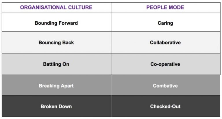 Culture of Care Table_Where is your organisation sitting